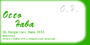 otto haba business card